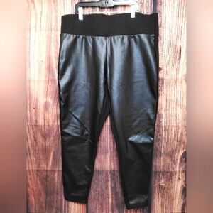 Torrid Chic Black Faux Leather Pants size 1